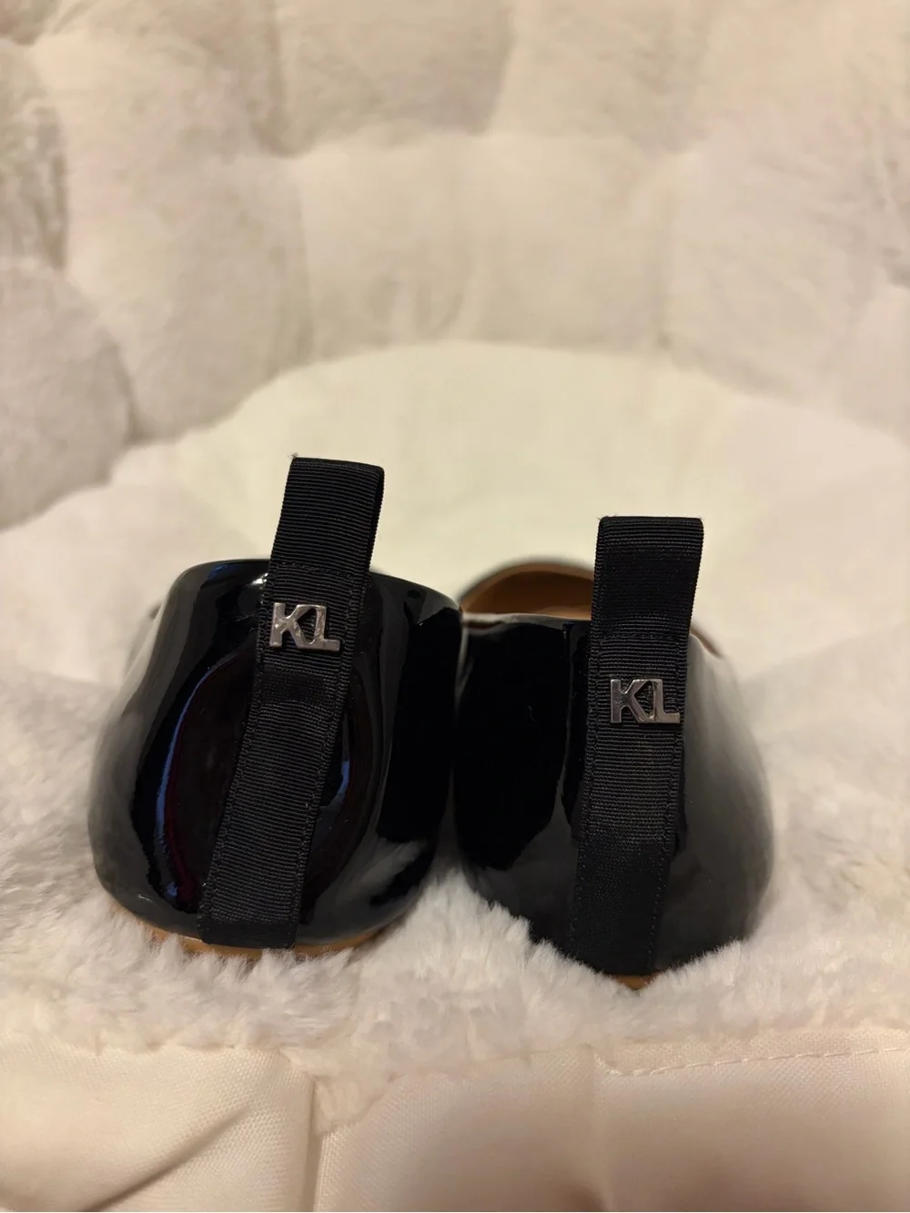 Karl Lagerfeld Black Slip-On Ballet Flats - Picture 4 of 5